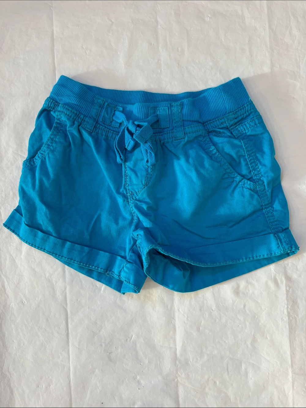 Justice Girls Turquoise Knit-Waist Drawstring Shorts
